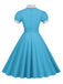 1950s Stand Collar Polka Dot Flared Dress: timeless style reimagined