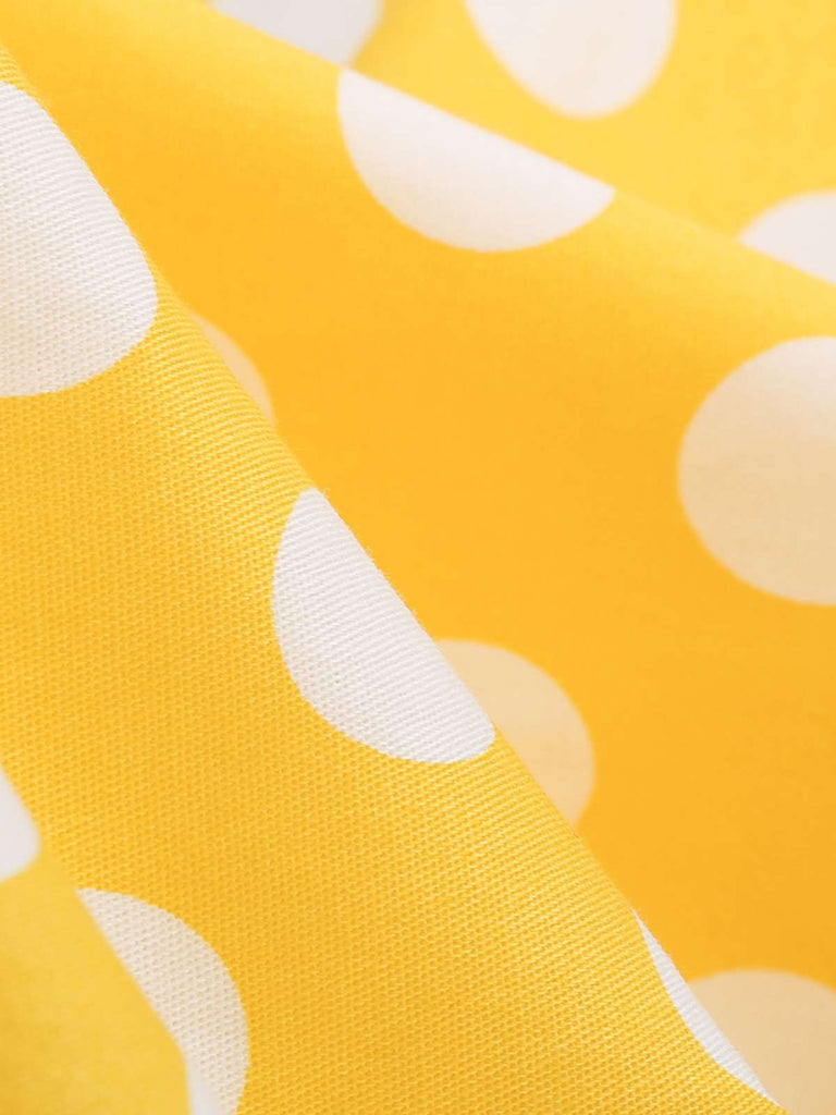 1950s Stand Collar Polka Dot Flared Dress — vintage elegance for the modern woman