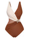 1950s Starfish V-Neck Tummy Control One-Piece Swimsuit - vintage swimwear, retro swimsuit, pin-up style for vintage lovers