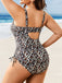 1950s Strap Leopard One-Piece Swimsuit: 1950s Riviera elegance, reimagined for her
