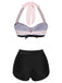 1950s Striped Patchwork Halter Swimsuit, vintage swimsuit, pin-up swimwear - perfect for women who love vintage and retro fashion