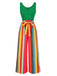 1950s Stripes Knitted Belted Jumpsuit — 1950s elegance in the palm of her hand