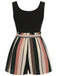 1950s Stripes Knitted Belted Romper - vintage jumpsuit, retro fashion