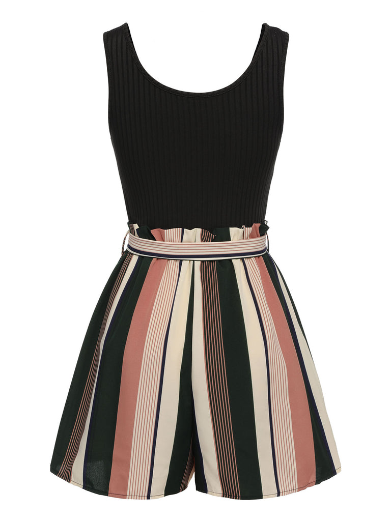 This 1950s Stripes Knitted Belted Romper carries 1950s stories waiting to be told