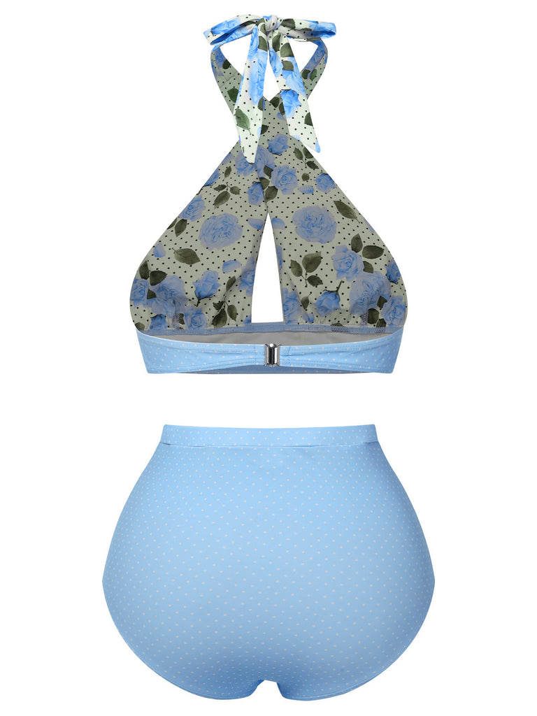 1950s Sunflower Cross Halter Swimsuit — because 1950s glamour never goes out of style