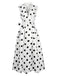 1950s Surplice V-Neck Polka Dot Belted Dress - vintage dress, retro fashion, rockabilly