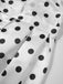 1950s Surplice V-Neck Polka Dot Belted Dress - vintage dress, retro fashion, rockabilly