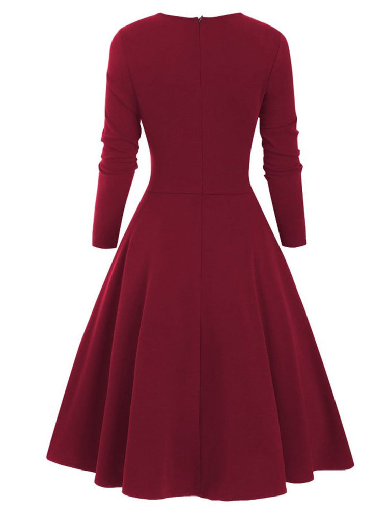 She slips into this 1950s Sweetheart Plaid Patchwork Dress and suddenly it's a 1950s daydream