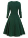 She slips into this 1950s Sweetheart Plaid Patchwork Dress and suddenly it's a 1950s daydream