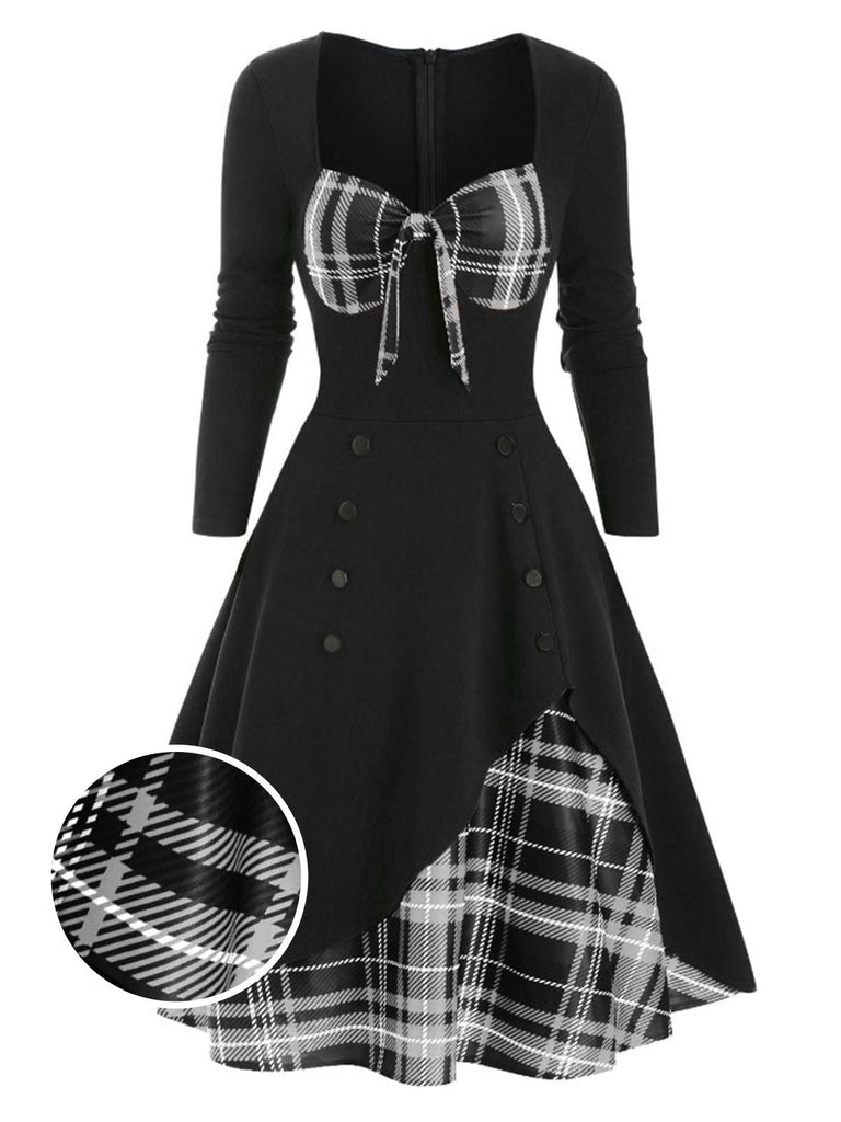 1950s Sweetheart Plaid Patchwork Dress: where 1950s romance meets her modern spirit