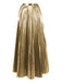 2PCS Gold 1950s Metallic One-Piece Swimsuit & Pleated Cover-Up - vintage swimsuit, pin-up style, glamorous gold