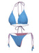 1950s Tie Back Backless Braided Bikini Set, vintage swimsuit, pin-up swimwear - perfect for women who love vintage and retro fashion