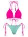 1950s Tie Back Backless Braided Bikini Set, vintage swimsuit, pin-up swimwear - perfect for women who love vintage and retro fashion