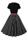 1950s Tie Neck Polka Dots Belted Dress — the kind of 1950s dress that makes strangers smile