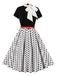 1950s Tie Neck Polka Dots Belted Dress — a 1950s silhouette that turns sidewalks into runways