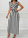 [Pre-Sale] Black White 1950s V-Neck Ruffle Belted Swing Dress, vintage dress, retro fashion, rockabilly, pin-up fashion - perfect for women who love vintage and retro fashion
