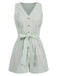 1950s V-Neck Stripes Sleeveless Belted Romper — 1950s elegance in the palm of her hand