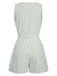 1950s V-Neck Stripes Sleeveless Belted Romper — the 1950s finishing touch that makes her outfit sing