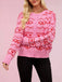 1950s Valentine's Day Heart Pattern Knit Cardigan - vintage fashion, retro style