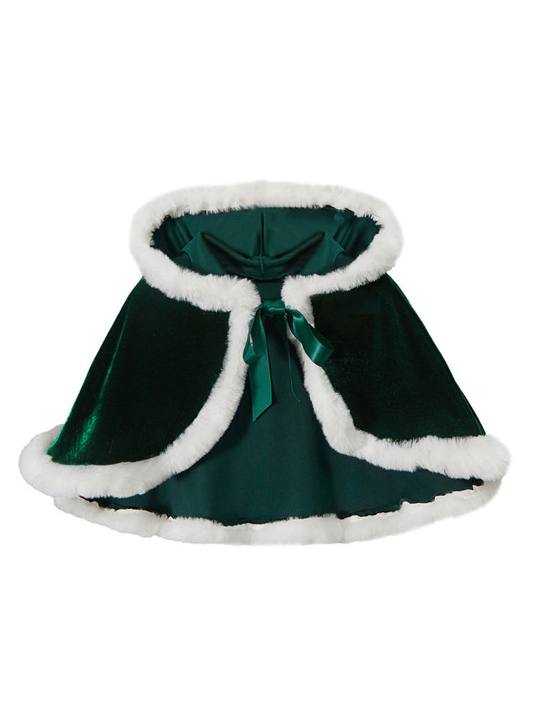 1950s Velvet Christmas Costumes Hooded Cape - vintage fashion, retro style