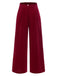 She walks in these 1950s Velvet High-Waist Solid Pants and the world follows