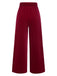 1950s Velvet High-Waist Solid Pants: 1950s power dressing, reimagined