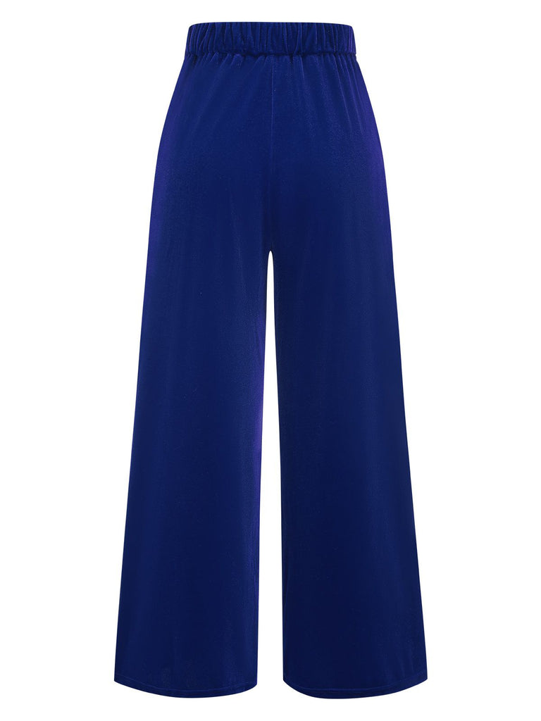 1950s Velvet High-Waist Solid Pants — 1950s confidence tailored for her stride