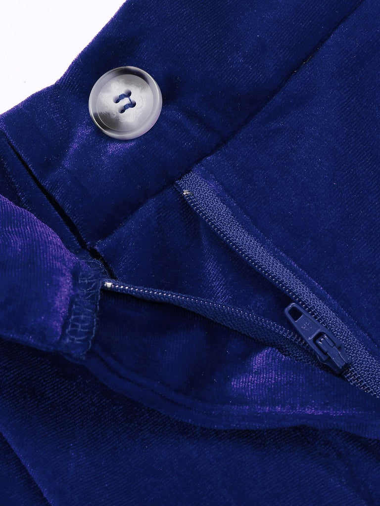 She walks in these 1950s Velvet High-Waist Solid Pants and the world follows