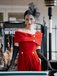 1950s Velvet Off Shoulder Button Jumpsuit - vintage jumpsuit, retro fashion