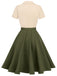 Snow White Style Button 1950s Dress, classic 1950s style elegant retro fashion - Image 10