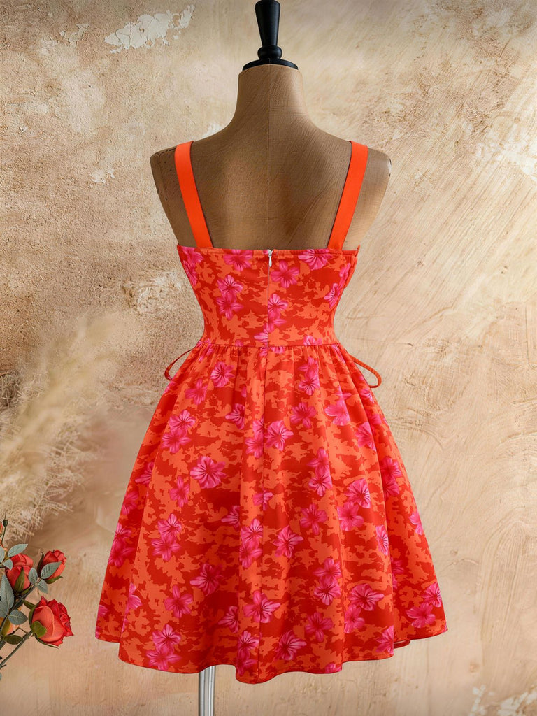 Yellow 1950s Vintage Floral Swing Dress, vintage dress, retro fashion, rockabilly, pin-up fashion - perfect for women who love vintage and retro fashion