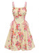1950s Vintage Floral Lace-Up Swing Dress, vintage dress, retro fashion, rockabilly, pin-up fashion - perfect for women who love vintage and retro fashion