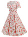 1950s Vintage Floral Swing Dress - vintage dress, retro fashion, rockabilly