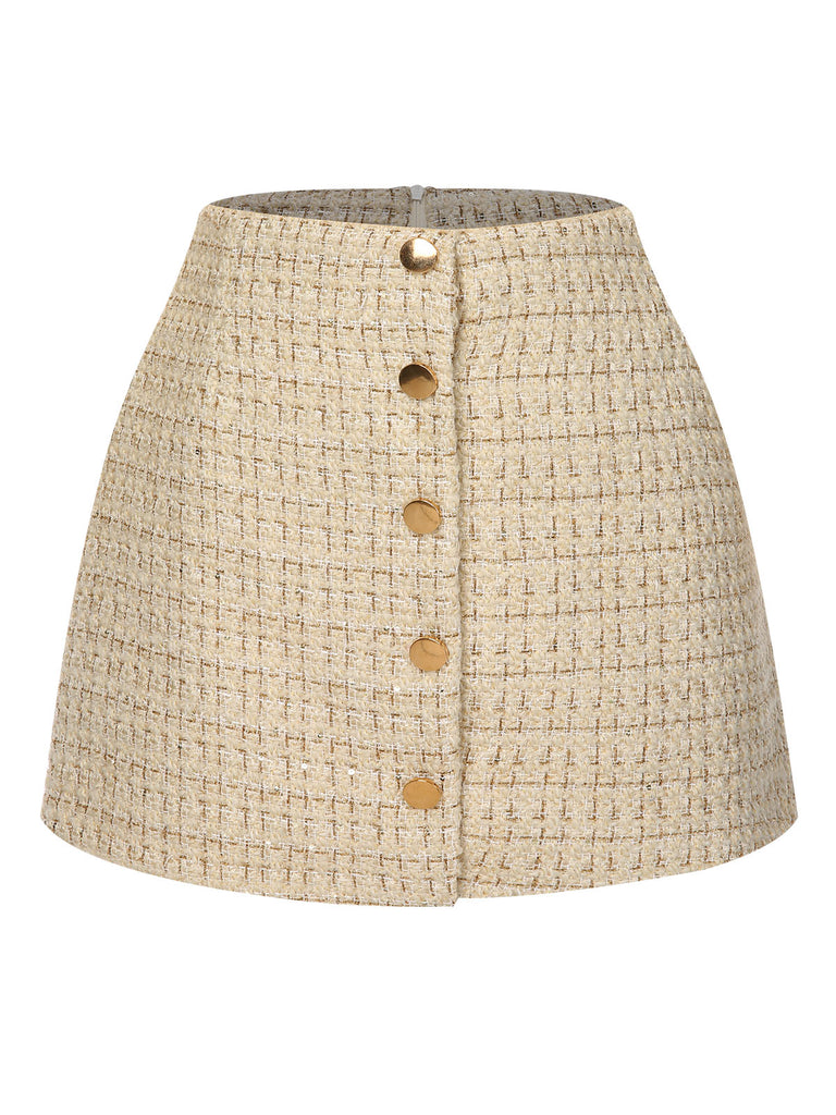 1960s A-Line Button Solid Skirt, vintage skirt, retro style - perfect for women who love vintage and retro fashion