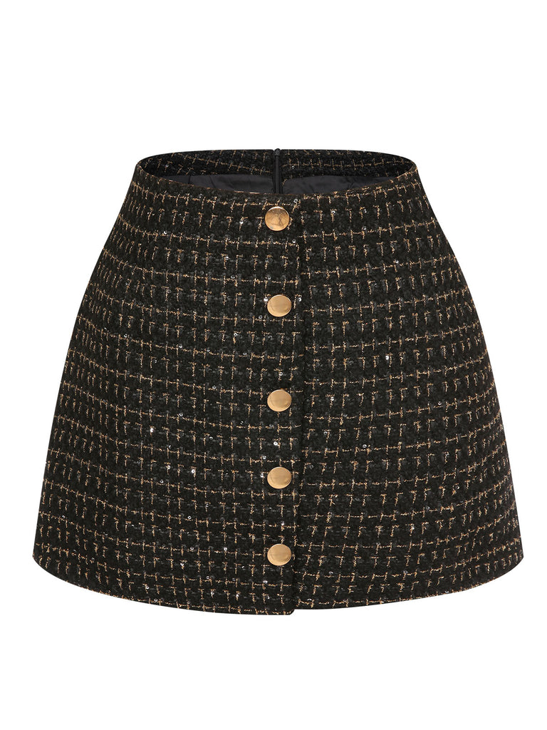 1960s A-Line Button Solid Skirt, vintage skirt, retro style - perfect for women who love vintage and retro fashion