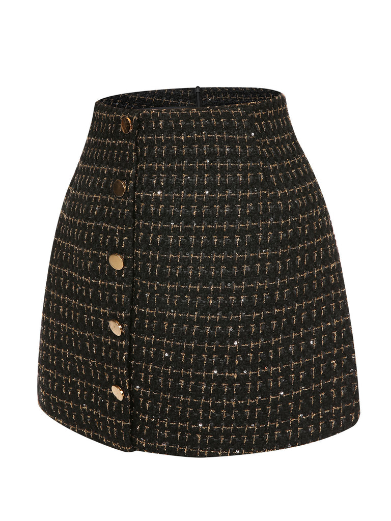 1960s A-Line Button Solid Skirt, vintage skirt, retro style - perfect for women who love vintage and retro fashion