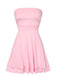She slips into this 1960s Bandeau Solid Bodycon Dress and suddenly it's a 1960s daydream