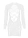 1960s Bodycon Long Sleeve One Piece Sleepwear 11