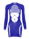 1960s Bodycon Long Sleeve One Piece Sleepwear 5