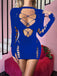 1960s Bodycon Long Sleeve One Piece Sleepwear 6