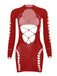 1960s Bodycon Long Sleeve One Piece Sleepwear 8