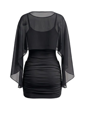 Dark Coffee 1960s Mesh Dress 2