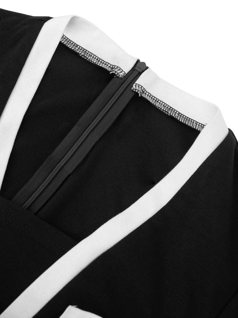1960s Contrast Trim Bodycon Dress — a 1960s silhouette that turns sidewalks into runways