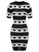 1960s Contrasting Heart Knitting Dress — vintage elegance for the modern woman