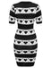 1960s Contrasting Heart Knitting Dress — vintage elegance for the modern woman
