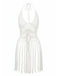 1960s Crochet Fringe Cutout Halter Bikini Cover-Up - vintage fashion, retro style