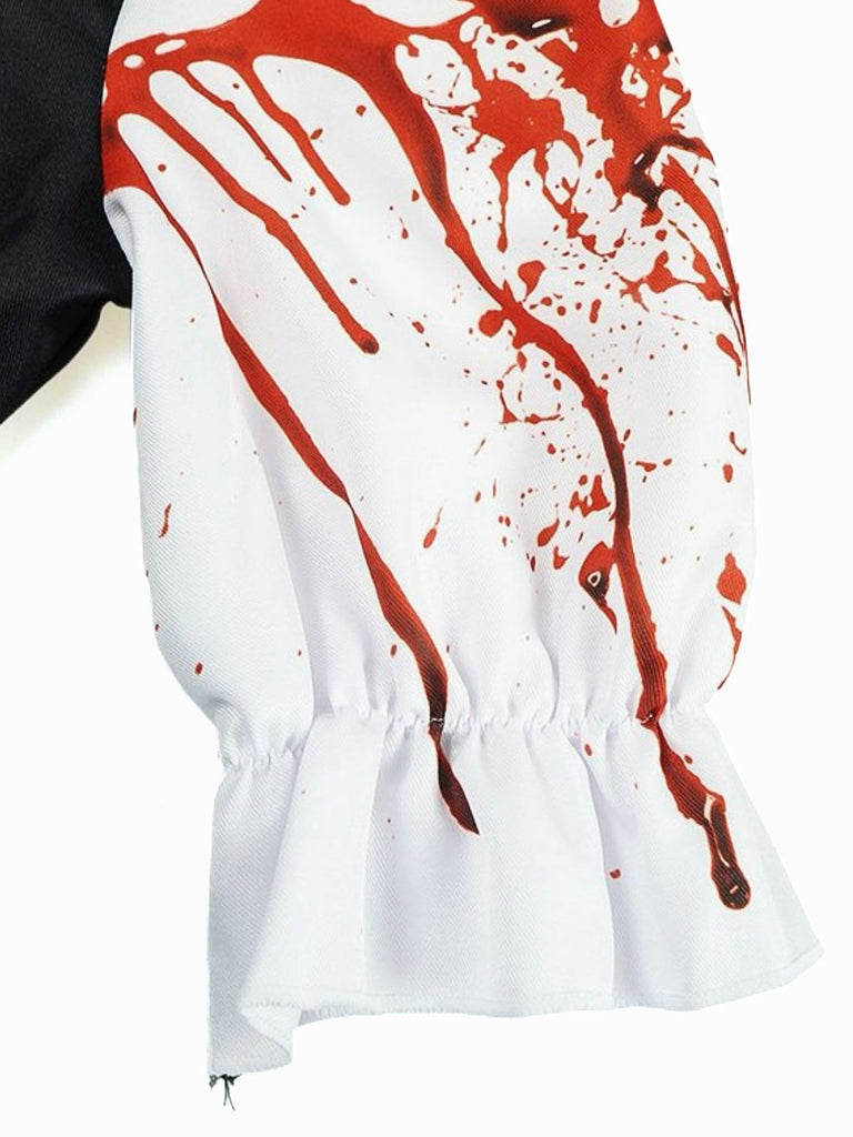 Multicolor 1960s Terrifier Blood Stain Color Block Dress - vintage dress, retro fashion