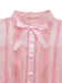 Pink 1960s Lace Trim Ribbon Bow Sleeveless Tulle Dress - vintage dress, retro fashion