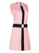 Pink 1960s The Queen’s Gambit Costume Sleeveless Dress - vintage dress, retro fashion