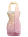 1960s Strapless Gradient Ruched Bodycon Dress With Scarf - vintage dress, retro fashion